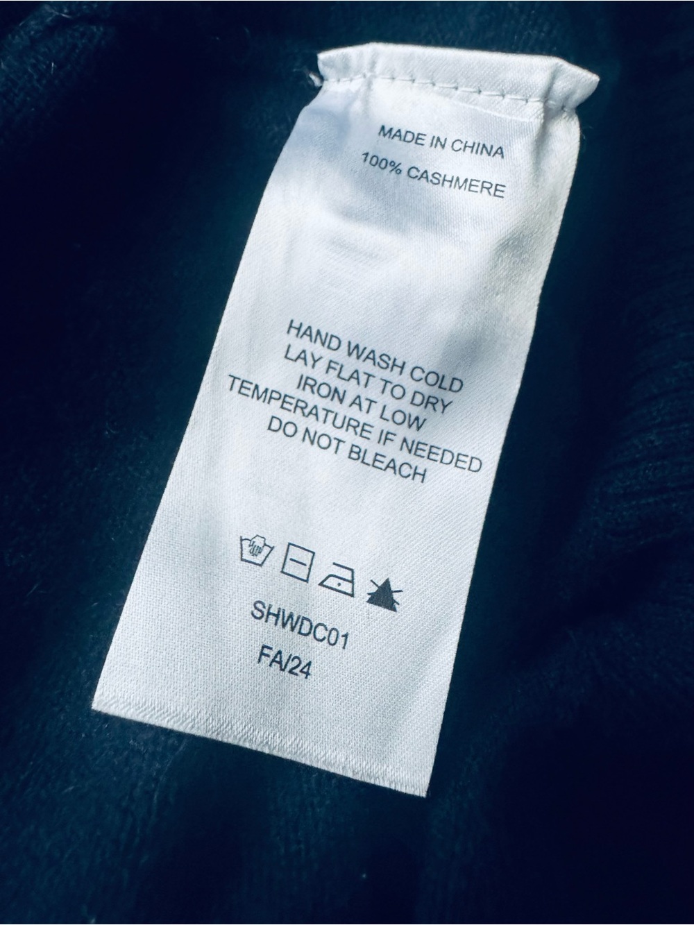 Quince 100% Mongolian Cashmere Polo Sweater in True Navy Sz M - Picture 9 of 9